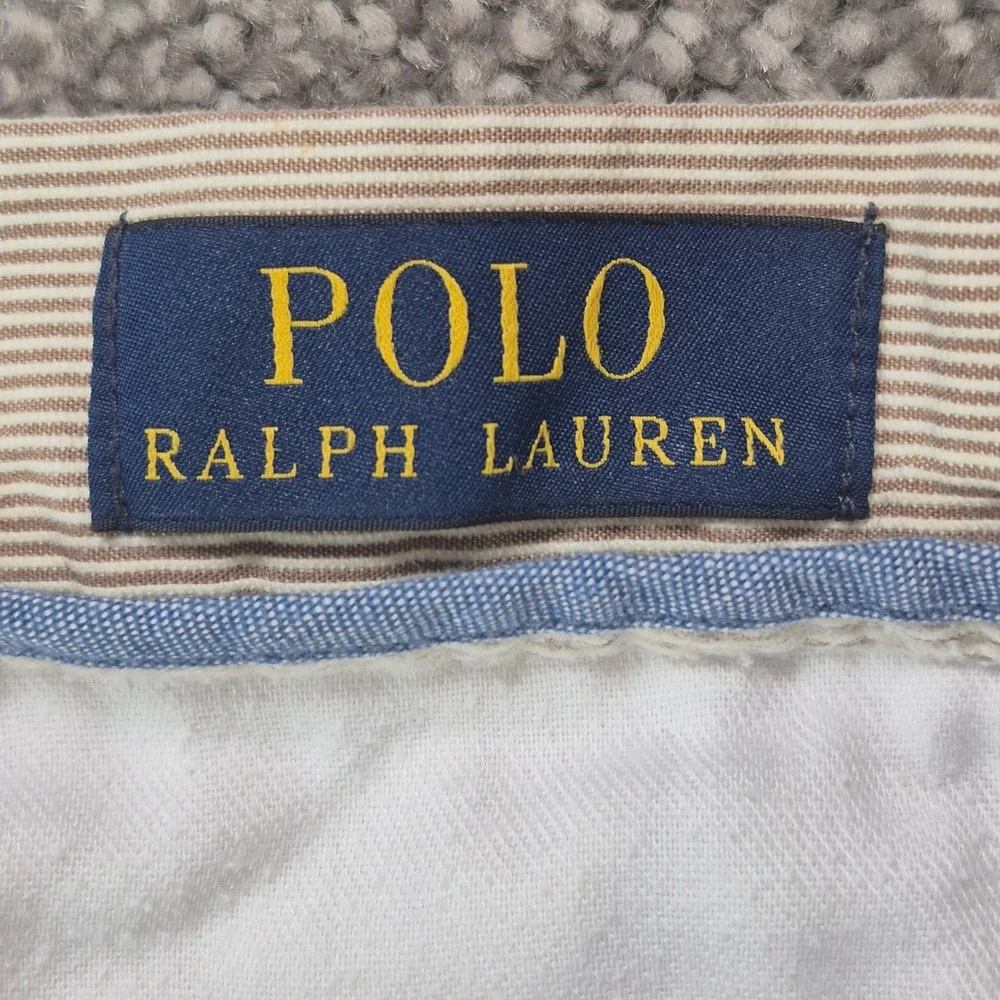 Polo Ralph Lauren Shorts Mens 34 Tan Seersucker Stripe Classic Fit 6